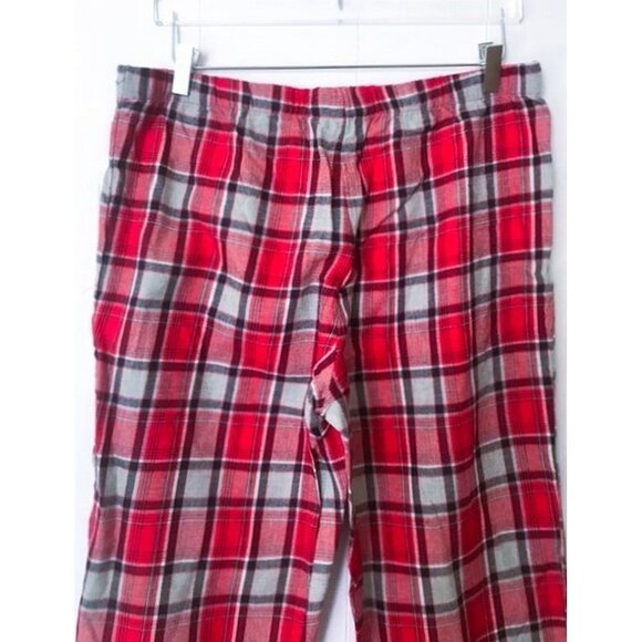 H&M RED BLUE HOLIDAY PLAID PAJAMA PJ SET L NWT - Picture 7 of 12